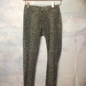 Hue Gray and Black Leopard Print Pants